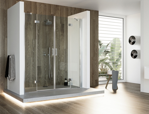 Flip Door + Door – H1900 6mm glass